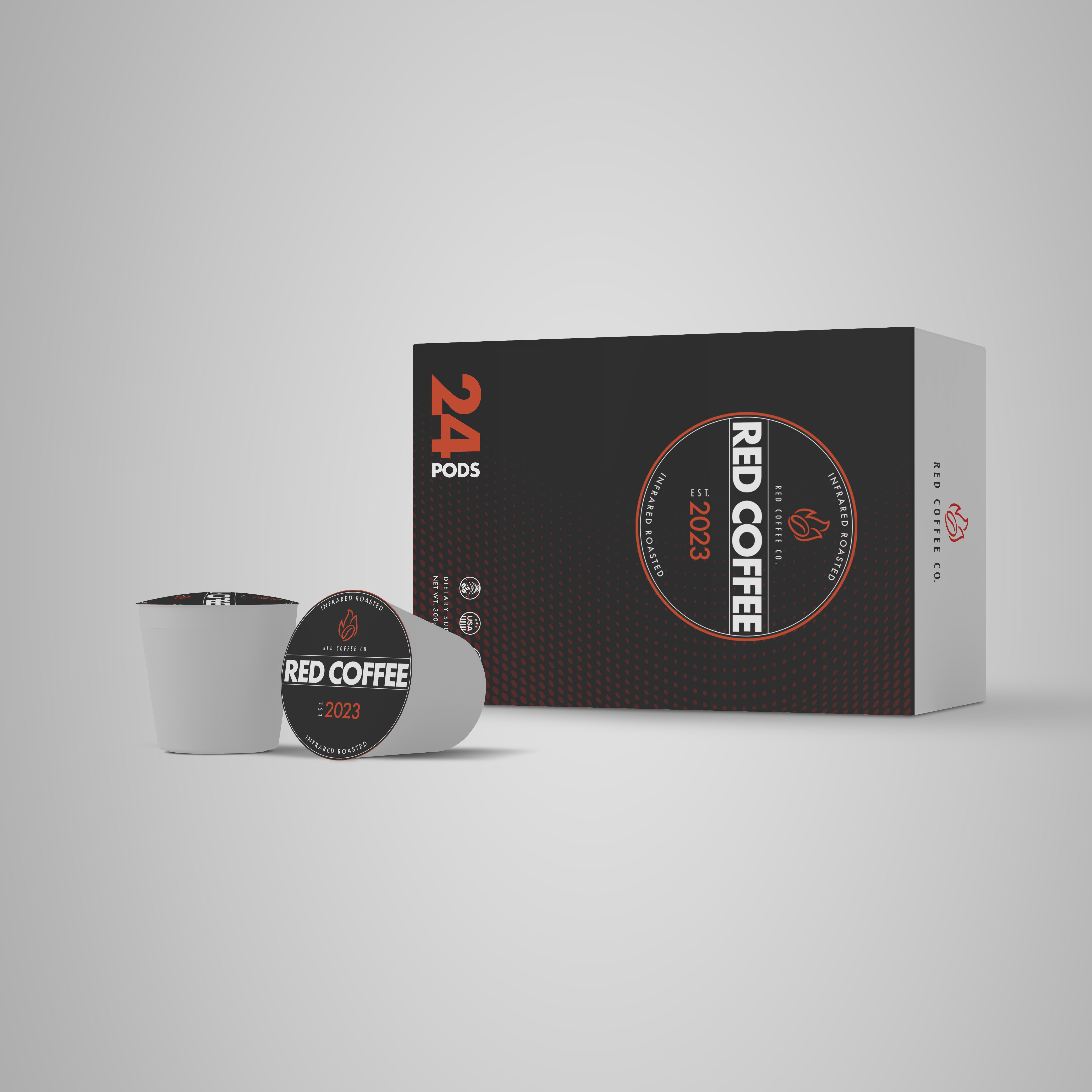 Red Coffee Pods - 24 Count